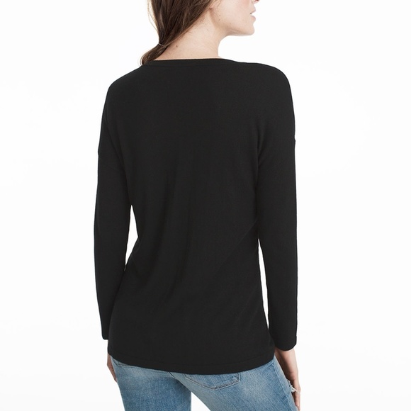 🆕 BLACK - NWT [white house black market] cross front sweater - Picture 9 of 9